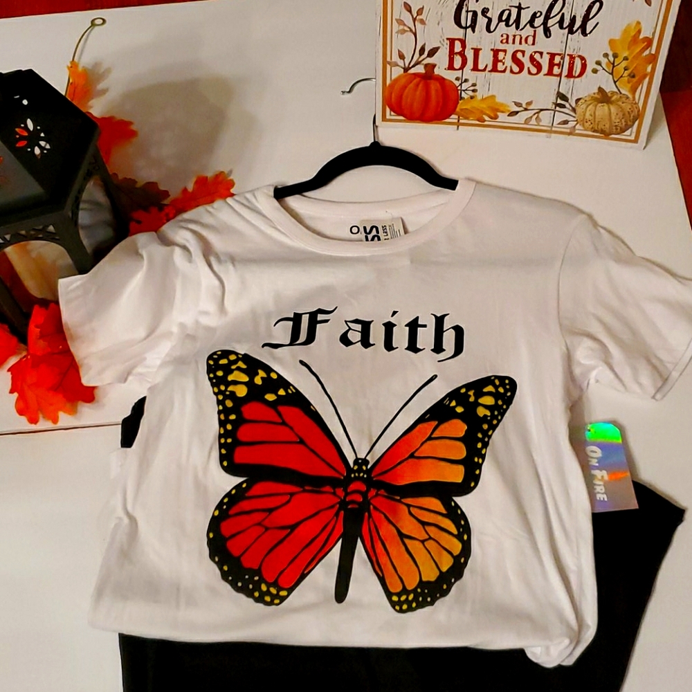 Faith White Tee